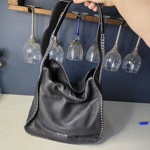 Michael Kors Black Studded Shoulder Bag